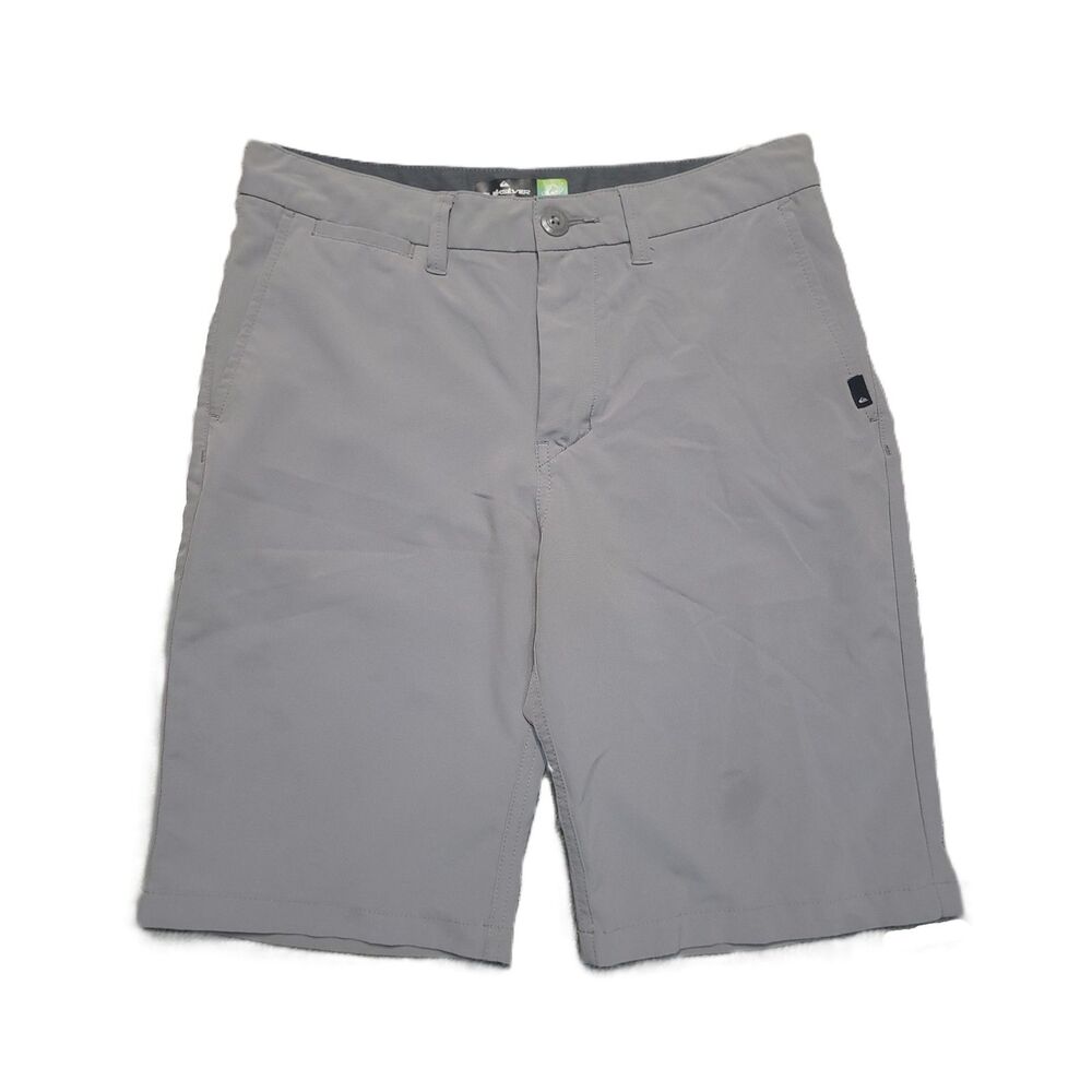 Quiksilver Amphibian Shorts Mens 28/14 Gray Chino Stretch Quick Dry